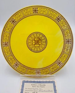 Vintage Kokomo Yellow Art Deco 12 Inch Decorative Plate, Beautiful,  Original  - Picture 1 of 5