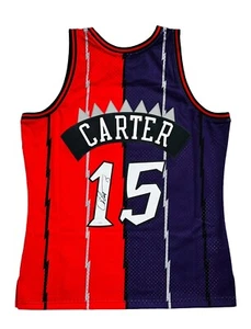 Vince Carter Toronto Raptors Signed Jersey Mitchell & Ness Swingman JSA COA - Picture 1 of 6
