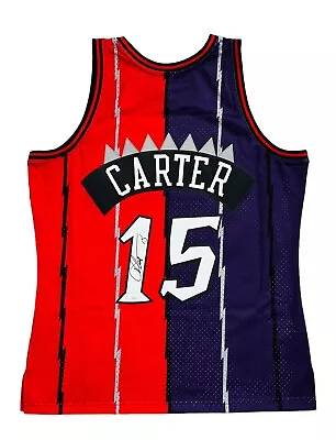 Vince Carter Toronto Raptors Signed Jersey Mitchell & Ness Swingman JSA COA - Image 1 of 4