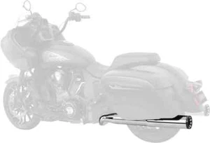 Freedom Performance 4.5" Ghost Pipe Chrome/Blk Indian Challenger Pursuit IN00138 - Picture 1 of 2