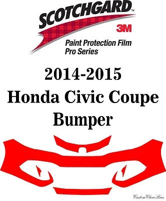 Película de protección de pintura 3M Scotchgard serie Pro para Honda Civic 2014 2015 cupé Foto 1 de 3