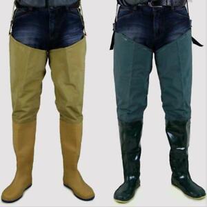 Cool Mens Thigh High Rain Boots Waterproof Pull On Over Knee Boots Black Shoes