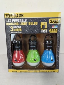 Zerodark Led Portable Hanging Light Bulbs 3 Lighting Modes 3 Pack New - Picture 1 of 6
