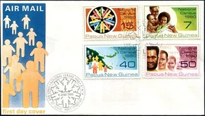 1980 Papúa Nueva Guinea Censo Nacional Conjunto de 4 Estampillas Sin Dirección FDC, en muy buena condición - Imagen 1 de 1