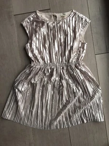 j crew crewcuts girls dress 5 shimmery metalic lined pleated Twins? Blush Pink - Picture 1 of 5