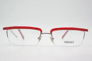 Vintage Brille Versace 3021 Rot Silber Halbrand Brillengestell eyeglasses - Bild 1 von 6