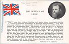 POSTCARD  MILITARY WWI  THE DEFENCE OF LIEGE  GENERAL LEMAN  H H ASQUITH