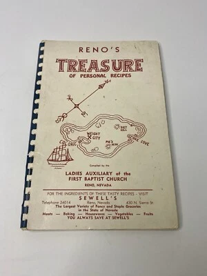 1952 First Baptist Church Reno Nevada Ladies Auxiliary Recipes Cook Book - Image 1 of 4