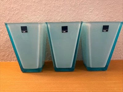 Vase / Glasbehälter 3 Stück  Leonardo Türkis - Bild 1 von 3