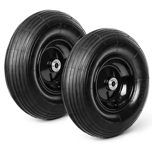 13 Inch 2 PCS Rubber Pneumatic Replacement Tires and Wheels 4.00-6 with 5/8''... - Picture 1 of 7