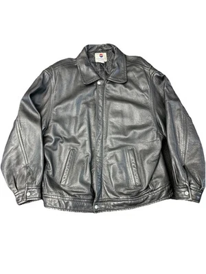 Chaqueta de cuero negra vintage años 90 Y2K Pepsi para hombre XL - "Nada más es" Foto 1 de 4