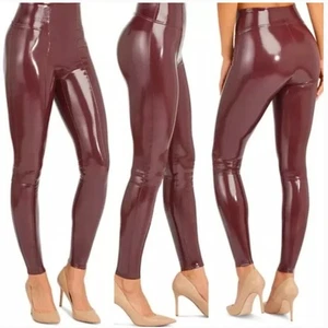 Neu mit Etikett Spanx Kunstleder-Leggings Rubin Größe Large 20301R - Bild 1 von 11