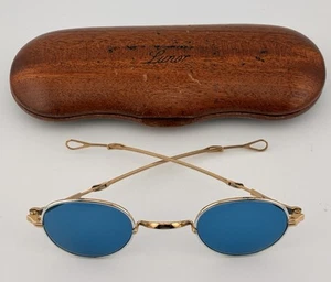 Lunor 51 Telescopic Gold Sunglasses With case - Picture 1 of 16