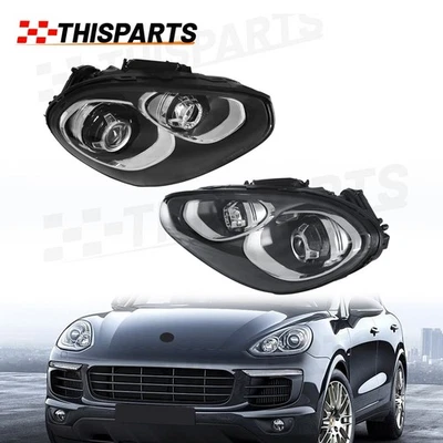 Xenon Headlight w/AFS/Bulb(w/o HID) OE Style L & R For 2015-2018 Porsche Cayenne - Image 1 of 4
