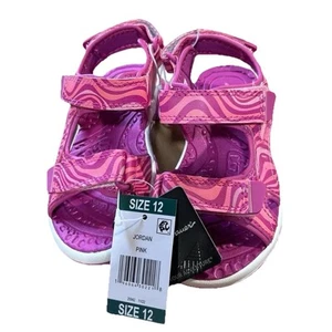 Eddie Bauer Girl's Adjustable Strap River Sandal, Hot Pink Tie-Dye Size 12 - Picture 1 of 5