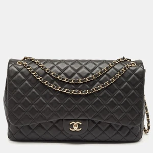 Chanel Black Quilted Leather Small XXL Travel Flap Bag - Picture 1 of 10