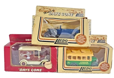 Lledo Days Gone Diecast Job Lot 3X Vintage Cars, Vans, and Buses Multicolour Box - Image 1 of 4