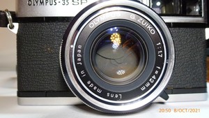 Olympus SP Camera with Zuico 42 mm f 1,7 Lens with case,strap and front lens cap