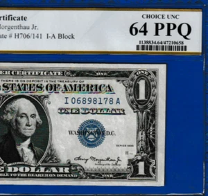 $1  1935   SILVER CERTIFICATE NOTE DOUBLE DATE Serial Numbers I 06898178 A PCGS - Picture 1 of 3