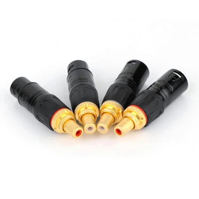 Neutrik 3Pin XLR Female/Male to RCA Femal Audio Socket Adapter Plug Connector - Image 1 of 4