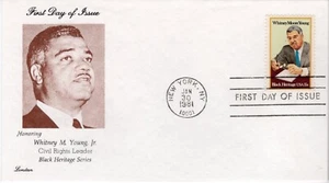 USPS FDC #1875 1981 15¢ Whitney Moore Young Black Heritage Series ST2595 - Picture 1 of 2