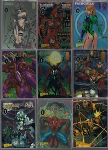 WIZARD MAG 1996-97 SER 4 PROMOS 20 CARD SET MARVEL DC IMAGE DIE-CUT HOLOFOIL+ NM - Picture 1 of 2