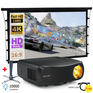 LED Projektor Nativer 1080P 10000LM Full HD 4K Film Heimspiel Outdoor Kino Büro
