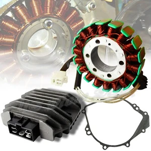 99-02 YAMAHA YZFR6 MAGNETO COIL STATOR+VOLTAGE REGULATOR RECTIFIER+GASKET ASSY - Bild 1 von 12