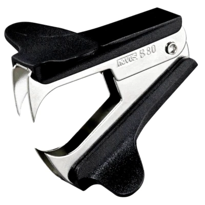 NOVUS B 80 Heft-Klammerentferner, Enthefter,Klammerdieb schwarz-silber