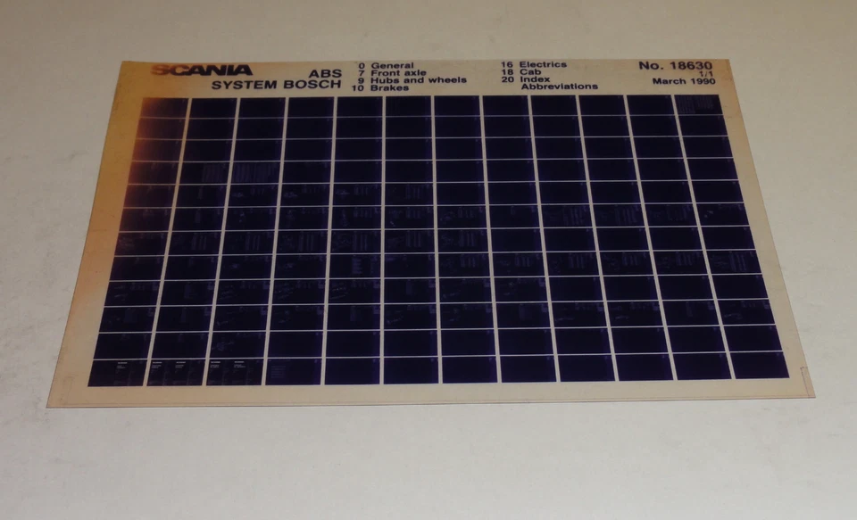 Catalogo Parti Scania ABS Camion Stand 03/1990 - Immagine 1 di 1