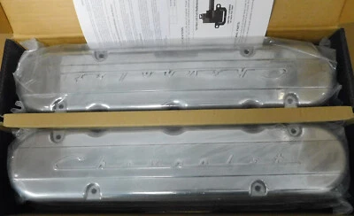Holley 241-176 Chevy LS Polished Cast Aluminum 2) Piece Valve Covers, Baffles - Image 1 of 4