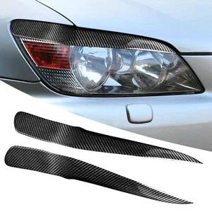 For Lexus IS200 1998-2005 Carbon Fiber Headlights Eyelids Eyebrows Cover 2pcs - Picture 1 of 12