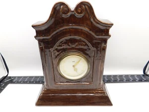 Vintage 1969 Minx Ceramic Mantle Clock Wind Up Molded - Picture 1 of 11