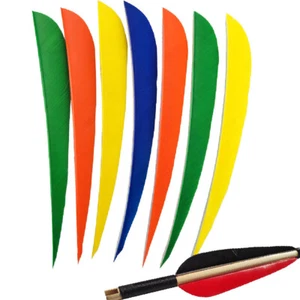 50pcs Bogenschießen Naturfedern 5Zoll Pfeilfeder Bogenfedern DIY Pfeile Schießen - Picture 1 of 20