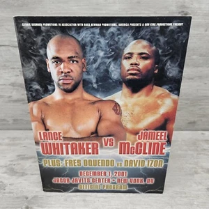 Lance Whitaker vs McCline Official Boxing Program December 1 2001 New York City - Picture 1 of 4
