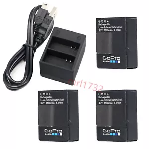 Original GoPro AHBBP-302 Battery + Dual Charger for HERO 3+ Silver Black HD 3+ - Picture 1 of 12
