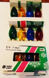 Christmas Lights C9 7W replacement bulbs New old stock Vintage 12 total - Picture 1 of 6