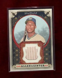 GARY SHEFFIELD 2023 ALLEN & GINTER RELIC BAT CARD MILWAUKEE BREWERS - Picture 1 of 1