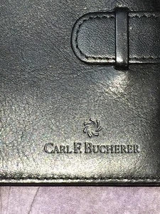 Carl F. Bucherer Black leather Wallet Card Holder unused - Picture 1 of 7