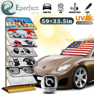 Foldable Car Windshield Sun Shade Visor Auto Front Window UV Block Shield Cover - Picture 1 of 17