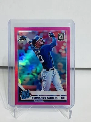 Fernando Tatis Jr Donruss Optic Pink 2019 clasificación novato centrado Prizm 🔥 Foto 1 de 4