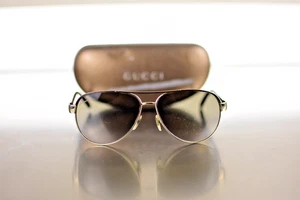 GUCCI GG 4239/S WPUSP 58-13 135 Damen Piloten Sonnenbrille Braun/Gold POLARISIERT - Bild 1 von 9