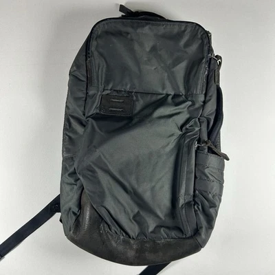 Timbuk2 Laptop Backpack W/ Leather Straps RARE Heavy Duty Tech Style Dark Green - Image 1 of 4