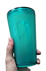 Starbucks 2020 Green Frosted 16oz Cold Cup Tumbler – Summer No Straw (NEW) - Picture 1 of 5