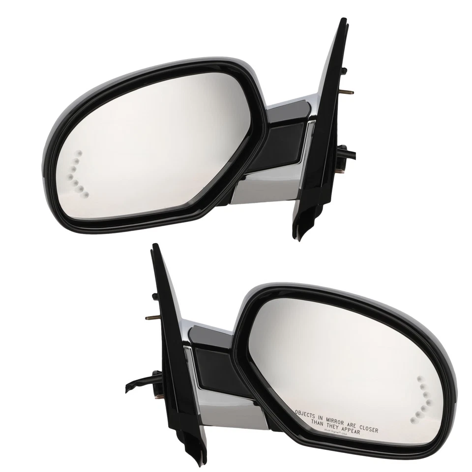 Power Mirror Set For 07-14 Cadillac Escalade Left Right Heated with Puddle Lamp - Image 1 of 4