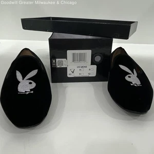 Playboy Black with Logo Women's Flats Shoes Size 7 NIB - Picture 1 of 5