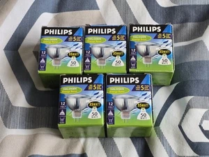 5x Bundle Philips 35W / 50W GU5.3 12V Eco Halogen Spot Light Bulbs - New - Picture 1 of 6