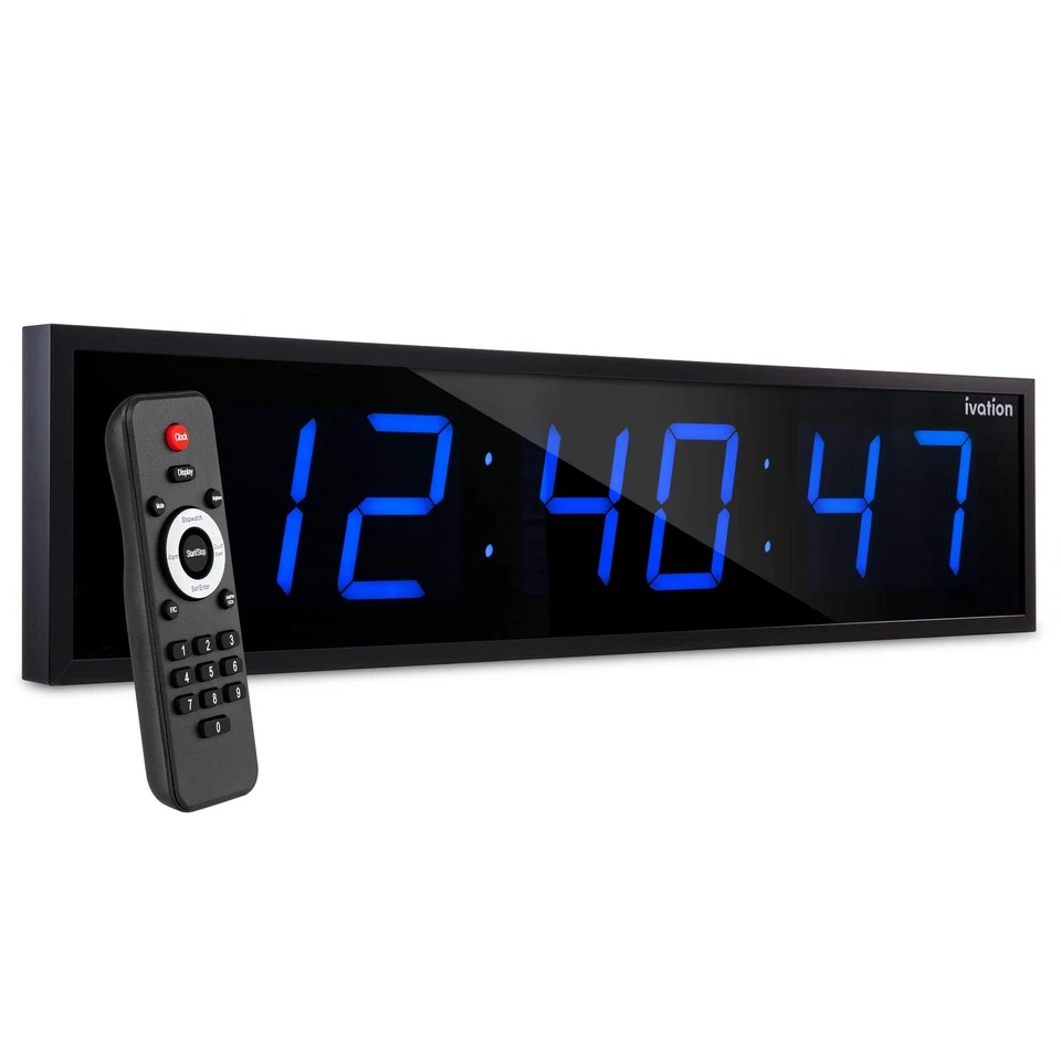Large Big Oversized Digital LED Clock With Stopwatch Alarms and Timer 24 Inch