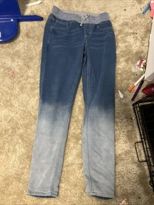 Justice Girls Size 14 Plus Mid Rise Knit Waist Super Skinny Jeans Medium Wash - Picture 1 of 1