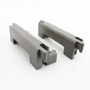 2 Gray Hubbell AccessTrak Cable Ramp Trough End Rails 5-Channel HBLAT5ERA - Afbeelding 1 van 4